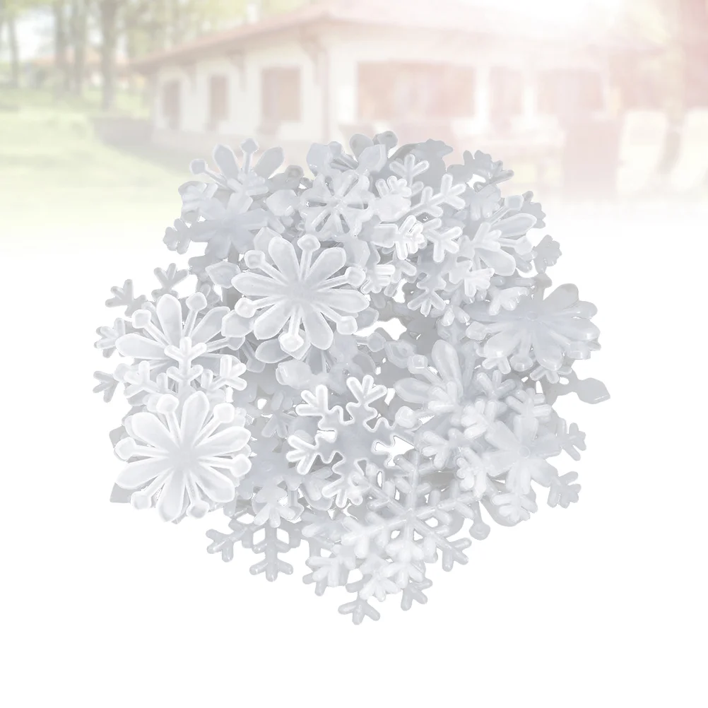 

200 Pcs Snowflake Decal Christmas Stickers Luminous Wall Kids Three-dimensional