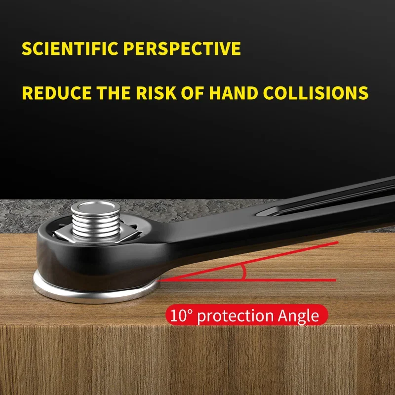 Кованая ручка из хром-ванадиевой стали с полой ручкой черный быстрый ключ