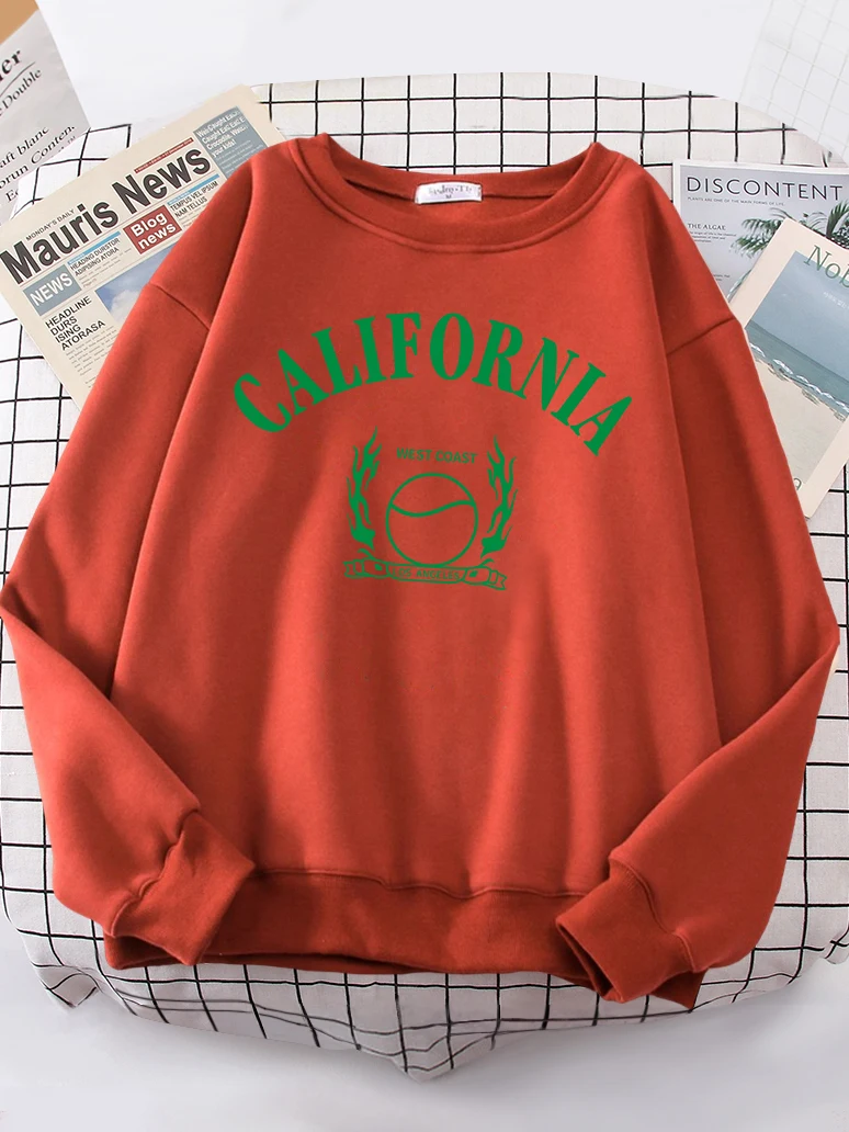 

California West Coast Los Angeles Hoodie Loose Fashion Pullover Coldproof Funny Woman Hooded Plus Size Fleece Women Sweatshirt