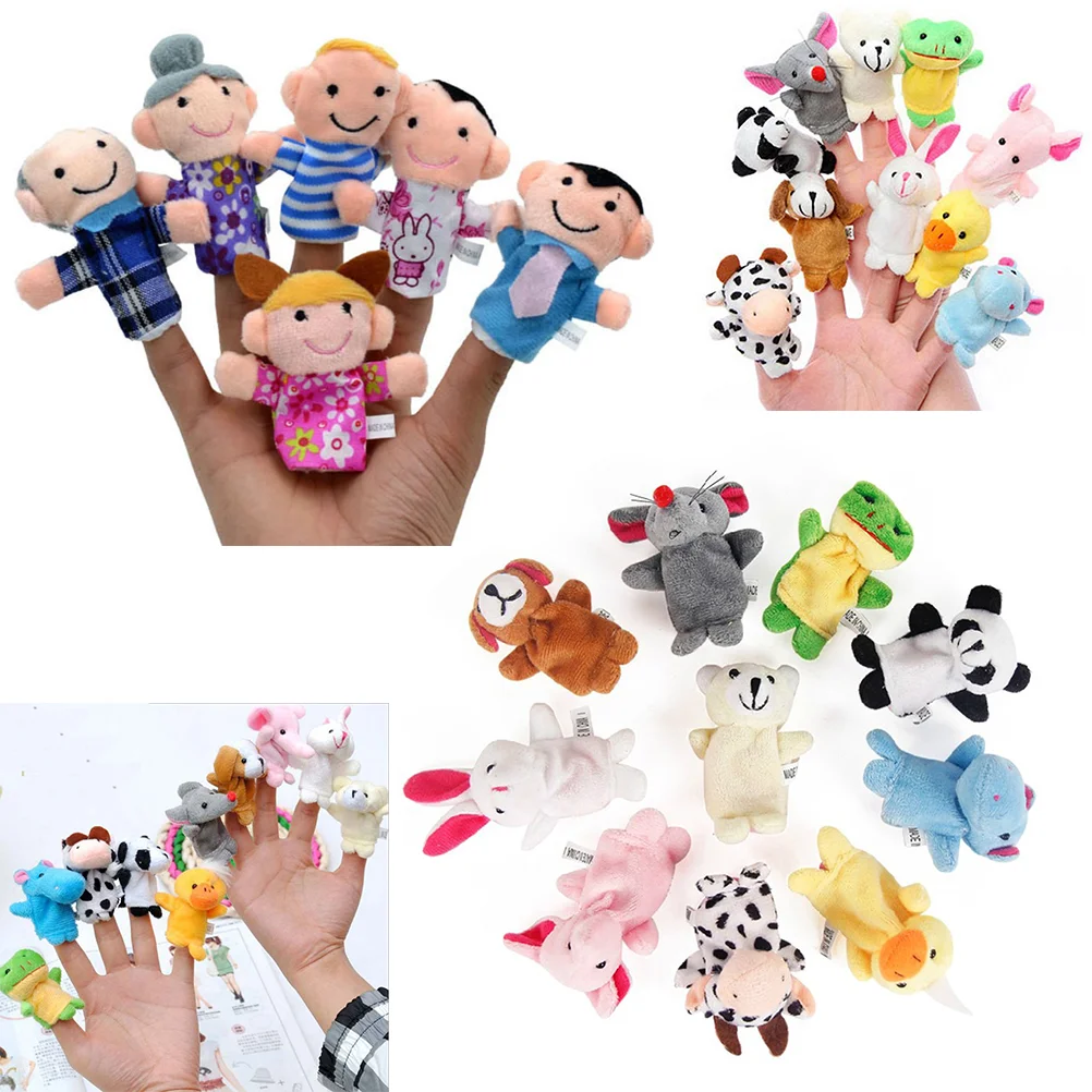 

Finger Puppets Family Toyspuppet Animal Plush Toddlers Story Kids Set Time Theater Memberspeople Show Easter 3 Daddy Animals