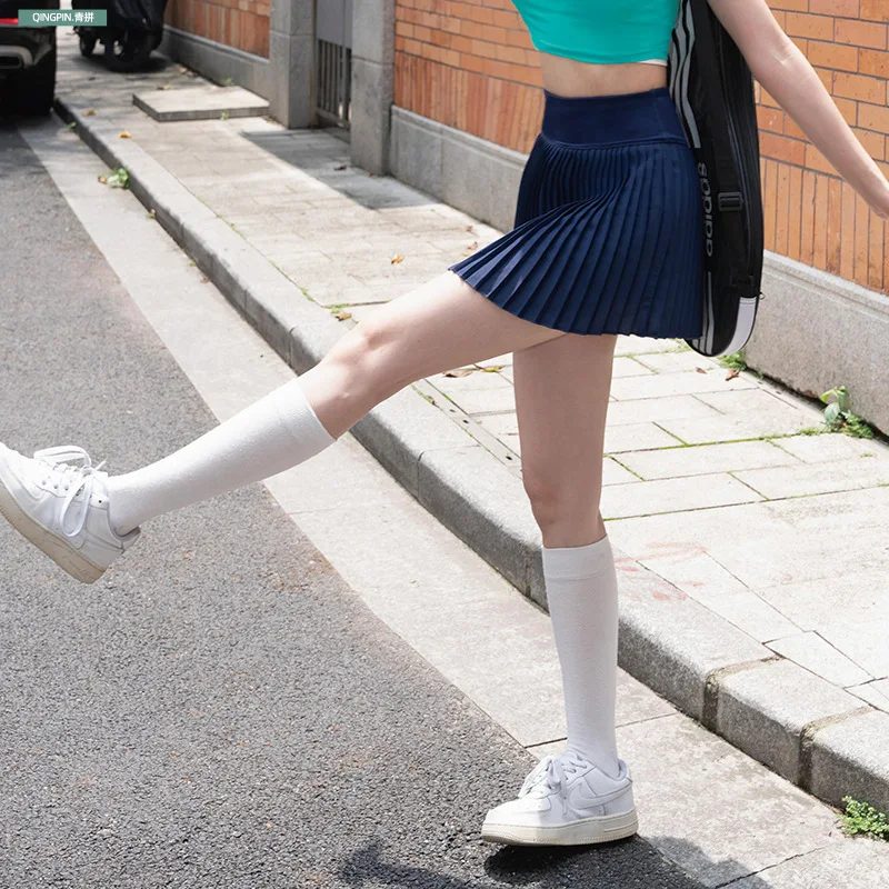

Summer Pleated Tennis Skirt with Shorts underneath Women Skort Golf Wear Badminton Gym Fitness Wear Fashion Running Sportswear