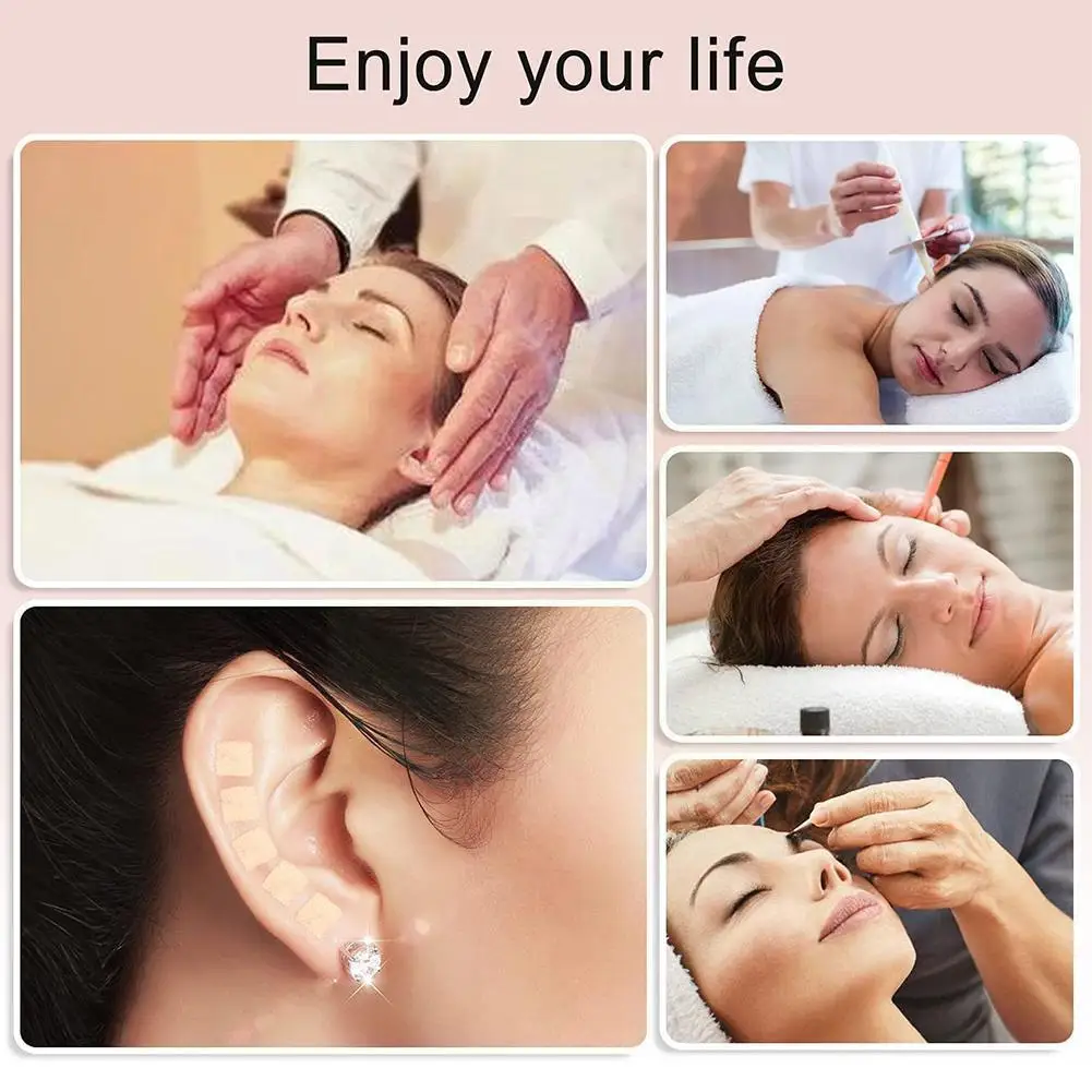 

600pcs Ear Acupuncture Points Relaxation Ears Stickers Massage Sticker Ear Care Patch Massage Acupuncture G1x6