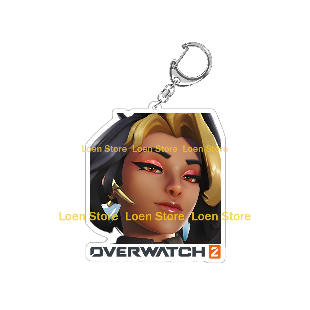 Фото Акриловый брелок с персонажами Overwatch 2: Мизуки, Домина, Анран, Джетпак, Кэт, Эмре, Заря, Венчур, Сомбра, D.Va, Моира, Сигма. №4