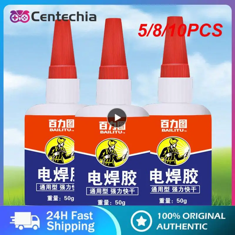 

5/8/10PCS Anaerobic Adhesive Glue Household Quick-drying Spread Oil Glue High Viscosity Natural Curing Adhesives 0.5 H