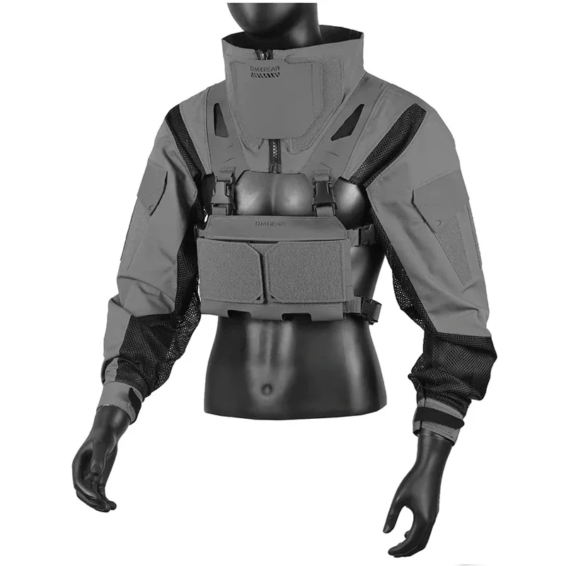 Фото Оригинальная тактическая боевая куртка DMGear с длинным рукавом и подсумком для магазинов, камуфляжная одежда, дышащая, удобная для охоты и кемпинга. №2