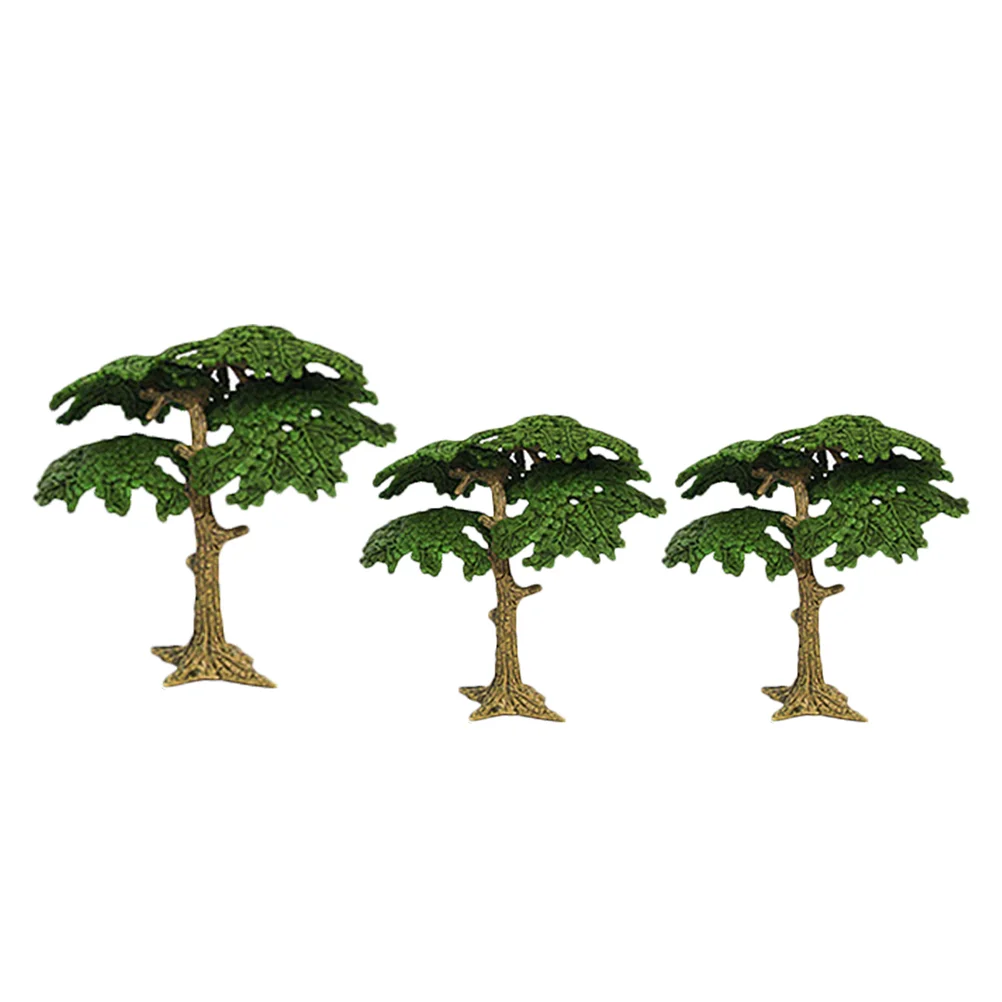 

3 Pcs Bonsai Decor For Office Landscape Maple Plastic Cypress Ornaments Model Tree Fake Artificial Pine Simulation Child Prop