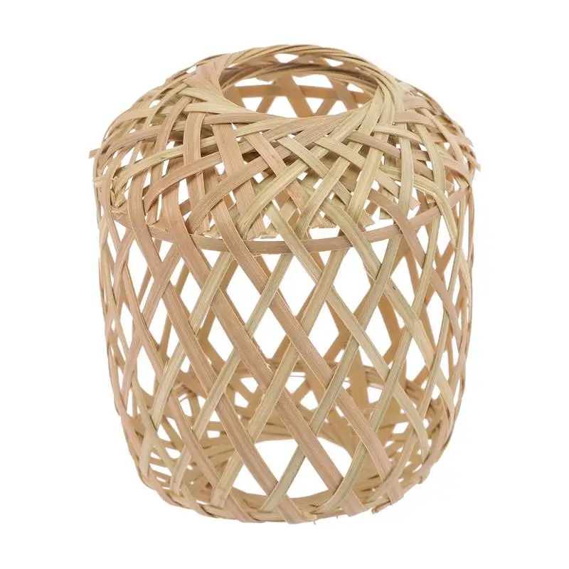 

Cover Light Lamp Shade Chandelier Ceiling Lampshade Pendant Weaving Woven Replacement Rustic Wicker Farmhouse Weave Rattan Cage