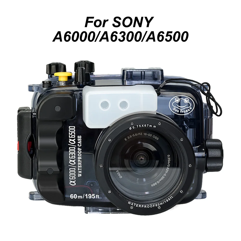 

Водонепроницаемый корпус для камеры Sony A5000 A5100 A6000 A6300 A6400 A6500 IPX 8 Дайвинг 40 м подводный чехол водонепроницаемый чехол