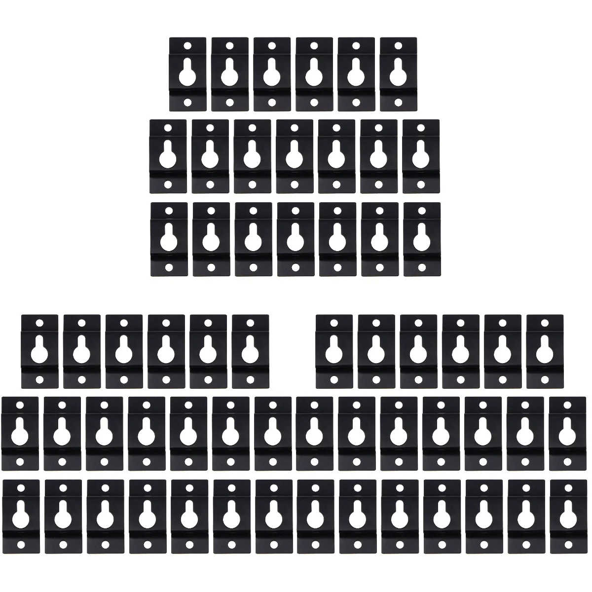 60 Pcs Speaker Small Square Hanging Piece Hanger Wall Mount Soundbar Bracket Satellite Iron Accessories Holder Mounted Hangers
