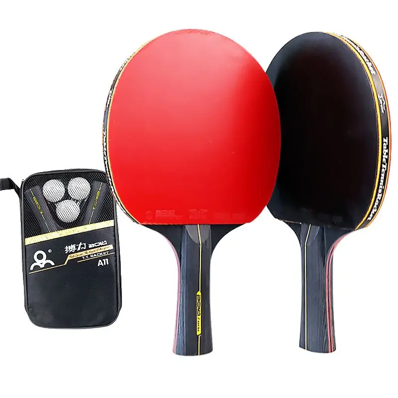 

Boli A11 Table Tennis Racket 6 Star Student Sraining Racket Two-Sided Pimples In Table Tennis Racquet Set （No Ball）