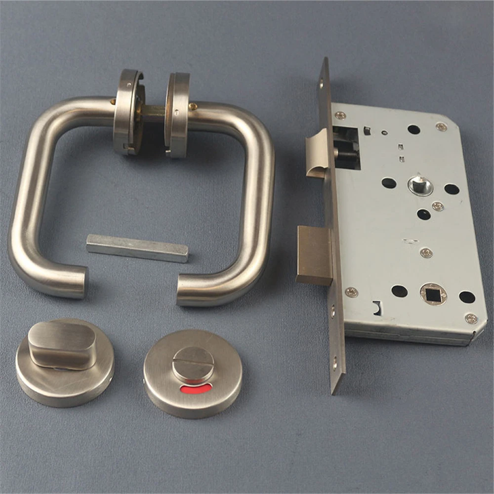 

Нержавеющая сталь 304 красный и зеленый индикатор разделенный замок механический дверной замок с двойным изгибом дверной замок для больницы дверной замок для ванной комнаты