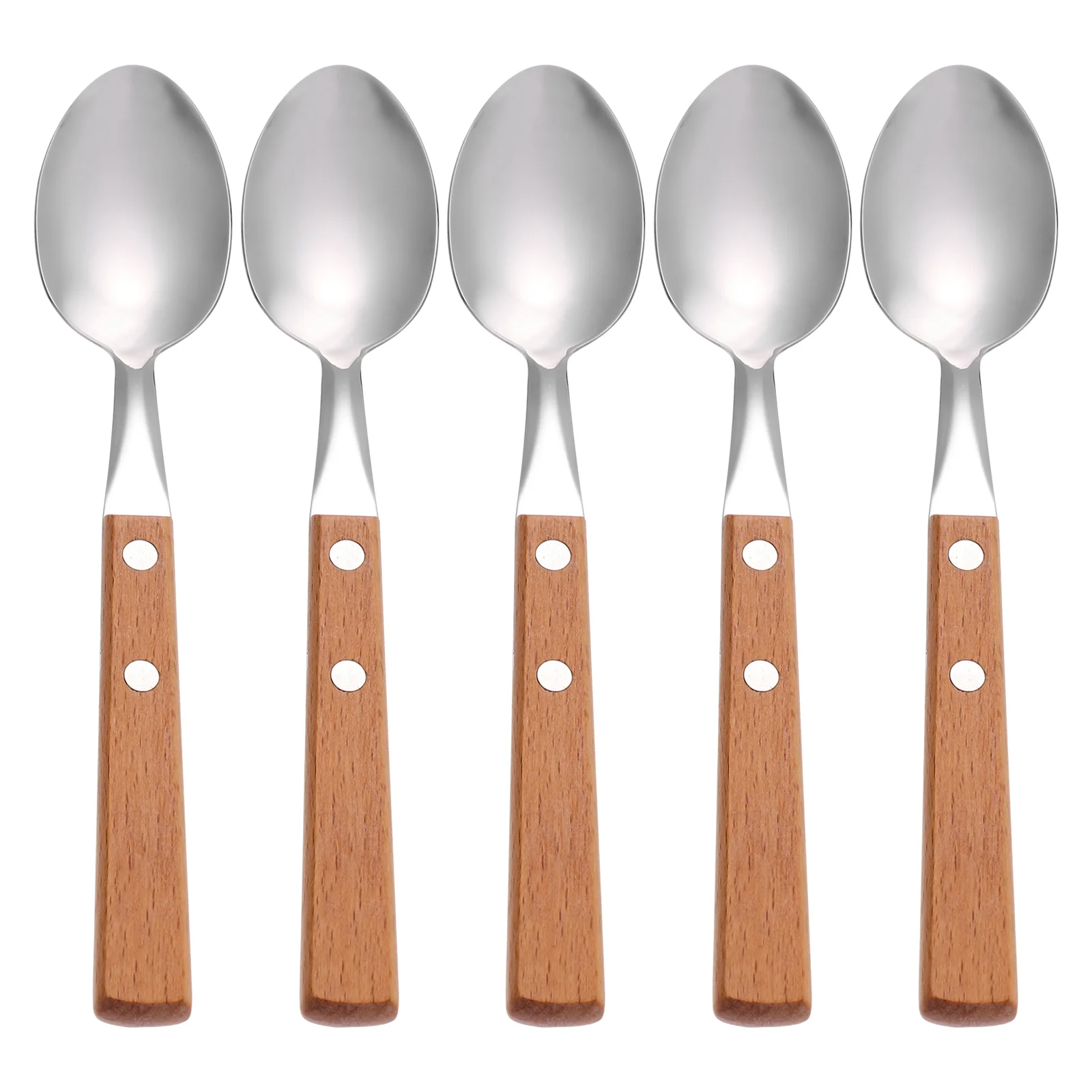 

Spoons Spoon Steel Stainless Dessert Metal Soup Coffee Set Western Serving Cake Dinner Ice Cream Tablespoons Mixing Tableware