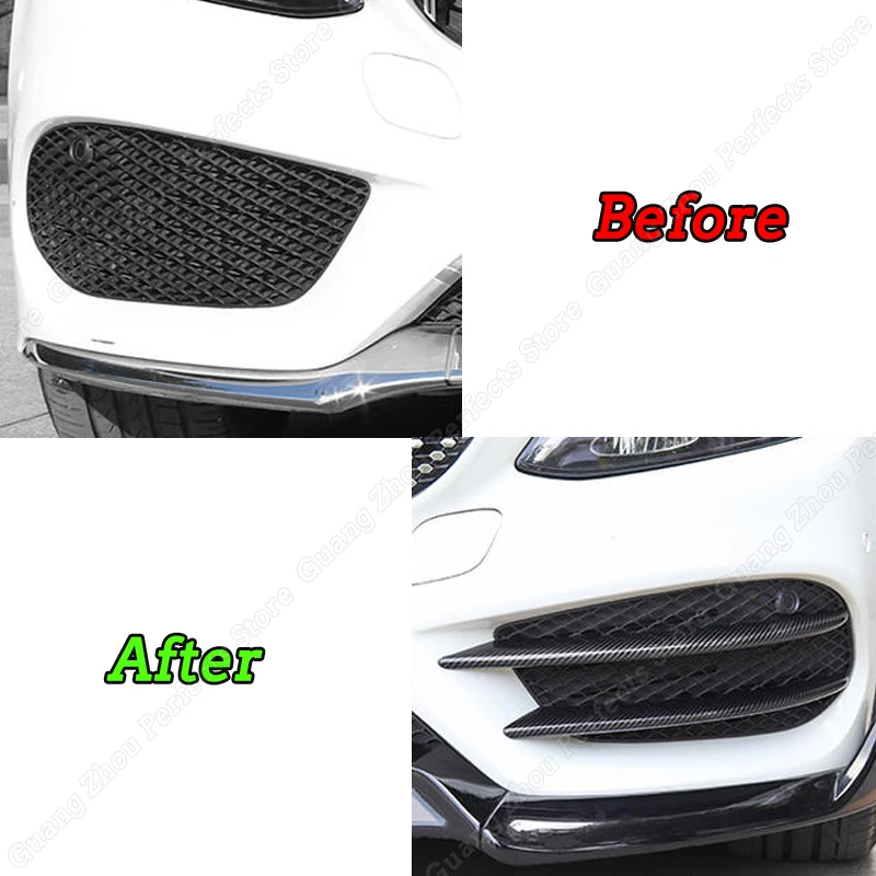 Для Mercedes Benz C Class W205 C205 S205 4 шт. автомобильный передний бампер спойлер