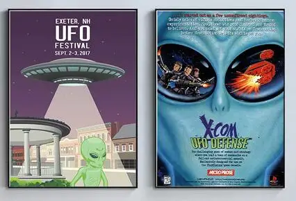 

X File I Want To Believe Alien Ufo Vintage Print Art Canvas Poster For Living Room Decor Home Wall Picture