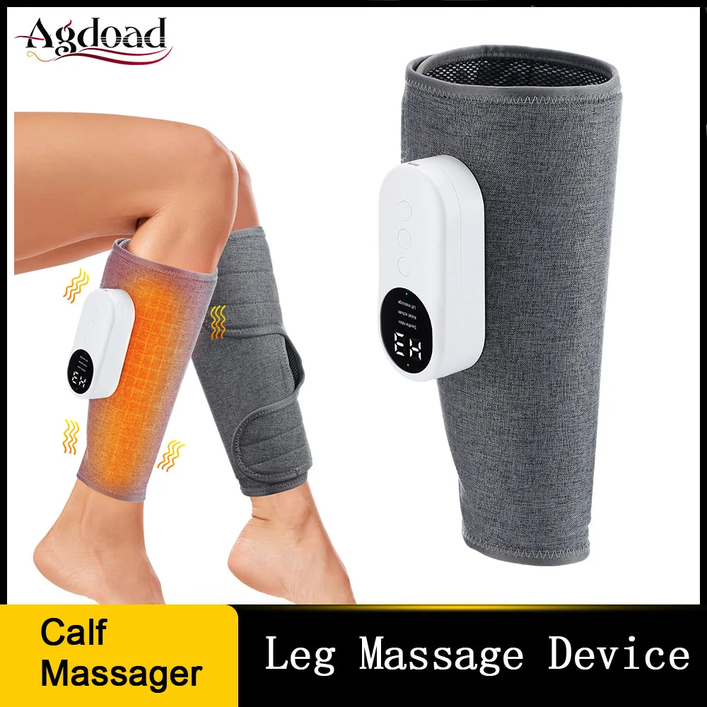 

Компрессионный массажер для ног с подогревом Электрический массажер для ног икры воздушная подушка для циркуляции крови Вибрация снятие мышечной боли расслабление
