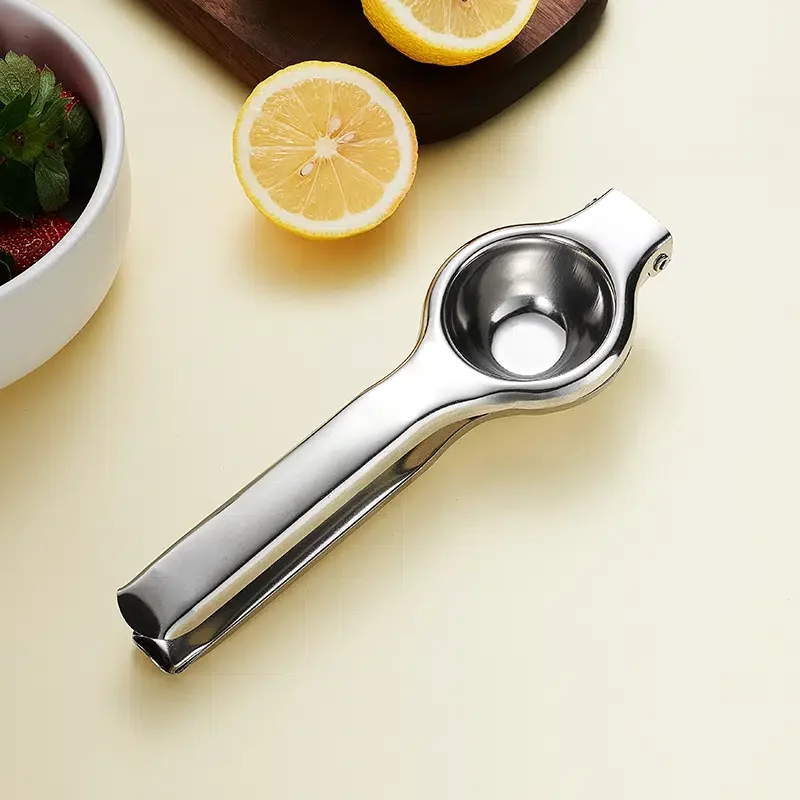 

1pc Manual Citrus Juicer Press Hand Juicer Lemon Squeezer Kitchen Tool 410 Stainless Steel Lime Squeezer Perfect For Juicing Ora