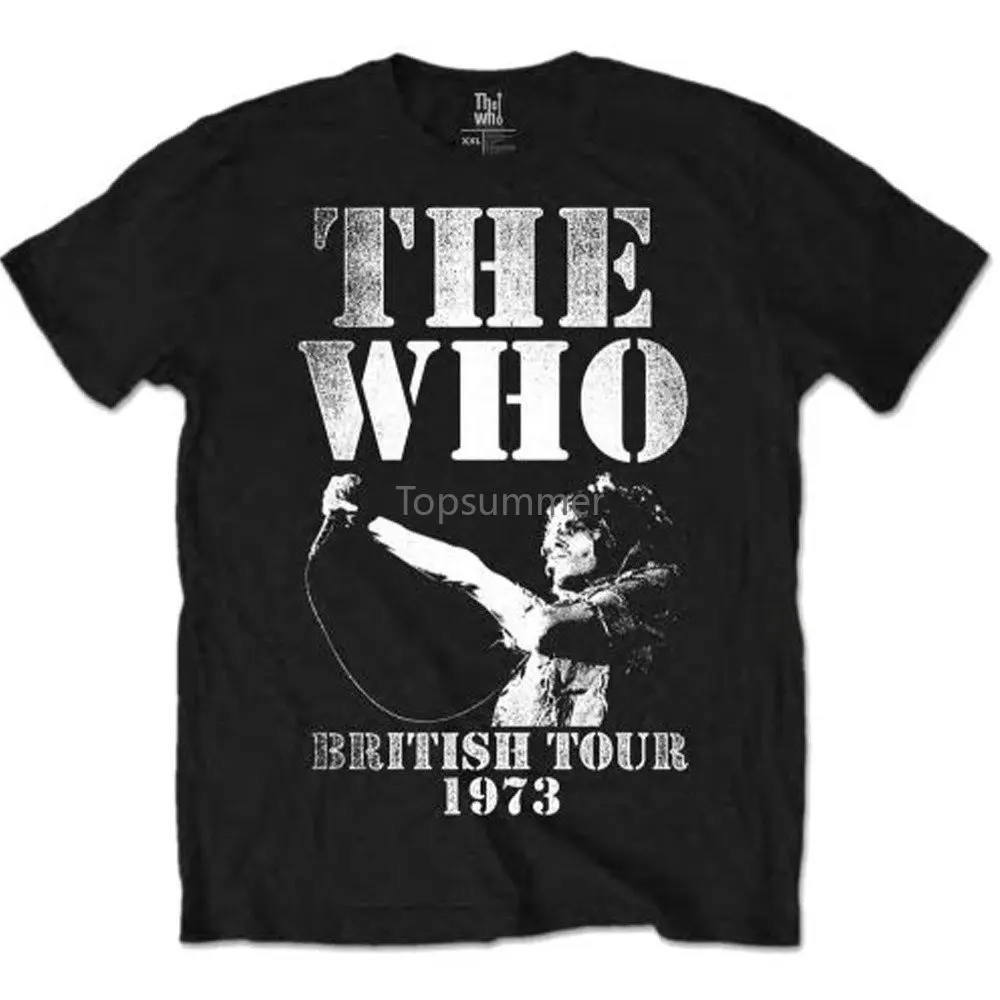 

Новинка 2018, летние футболки унисекс, Мужская футболка унисекс в английском стиле, модель 1973 логотип музыкальной группы, футболки высокого качества