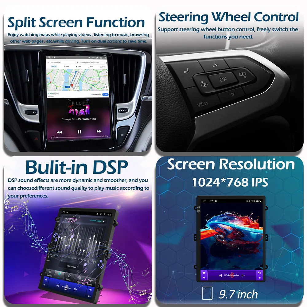 Фото Интеллектуальная система, беспроводной Carplay для Kia Sorento BL 2002, 2003, 2004, 2005, 2006, Bluetooth, 9,7-дюймовый сенсорный экран, аксессуары WIFI №2