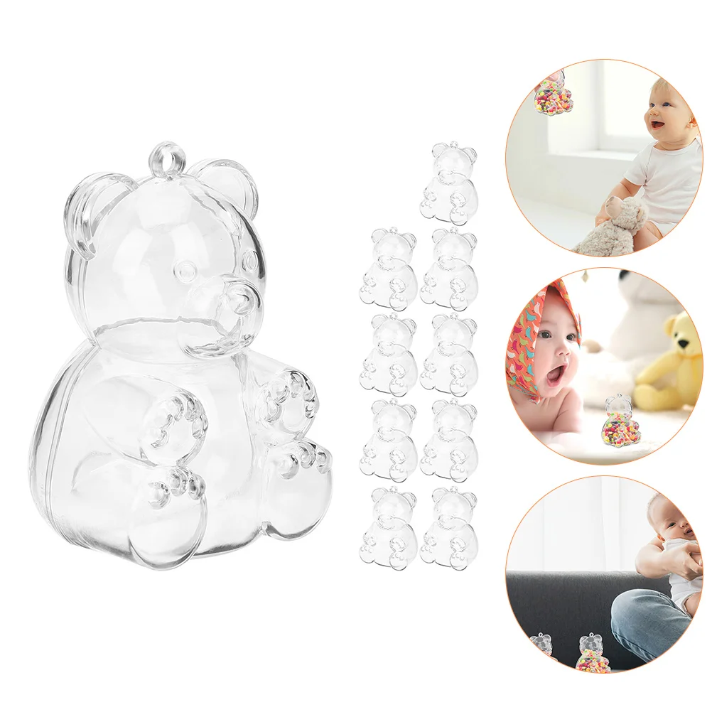 

10Pcs Small Treat Boxes Adorable Bear Shape Candy Containers Party Favor Packing Boxes Party Boxes