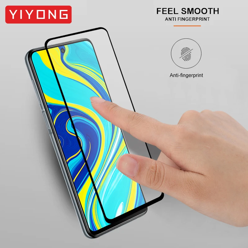 YIYONG 9D полное Защитное стекло для Xiaomi Redmi Note 9s 9 Pro Max Защитная пленка экрана из