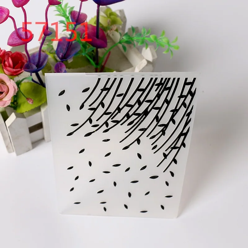 

New Arrival Plants Plastic Embossing folder Template for DIY Scrapbooking Crafts Making Photo Album Card Handmade Decoration
