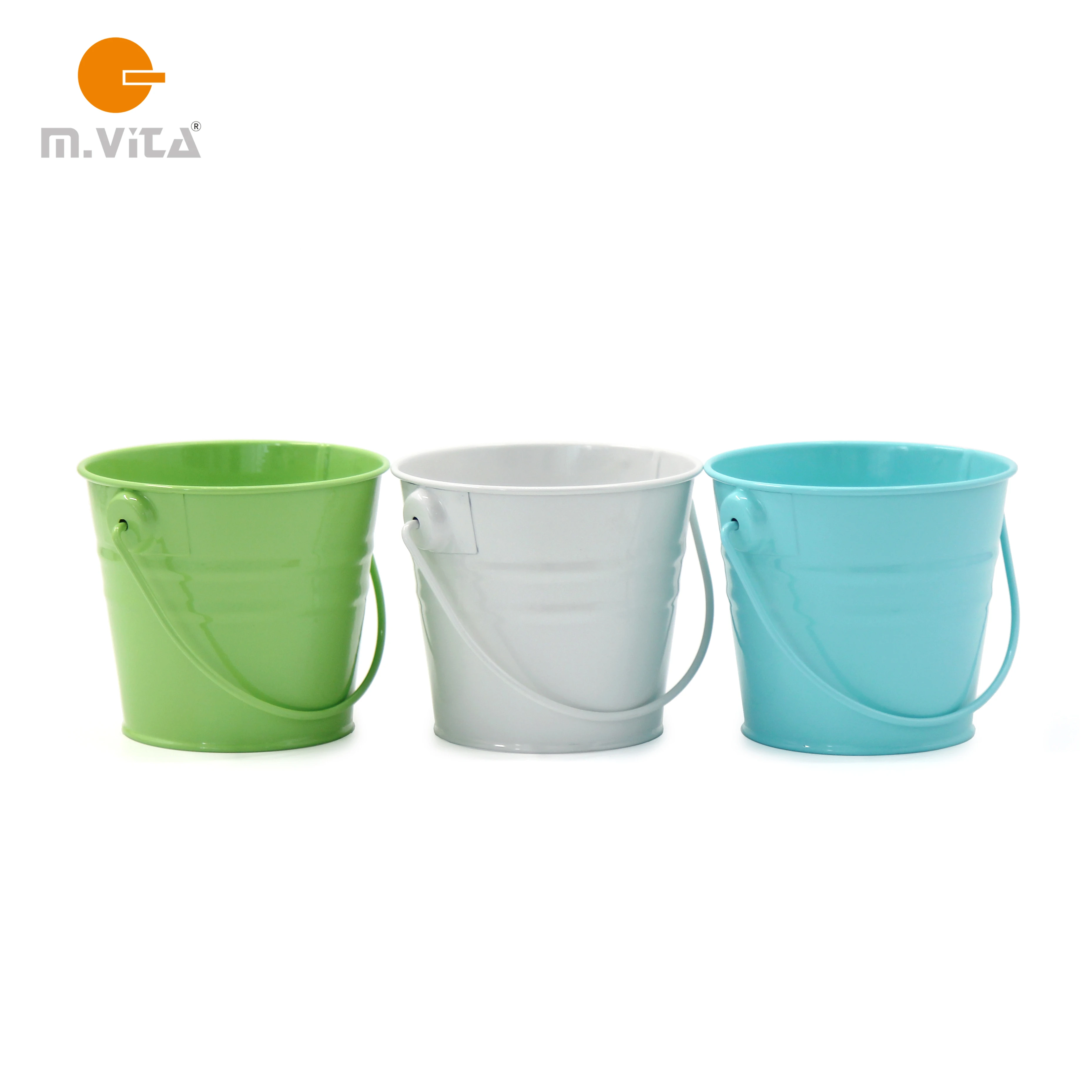 Высокое небольшое металлическое ведро 3 54 дюйма цвета на выбор