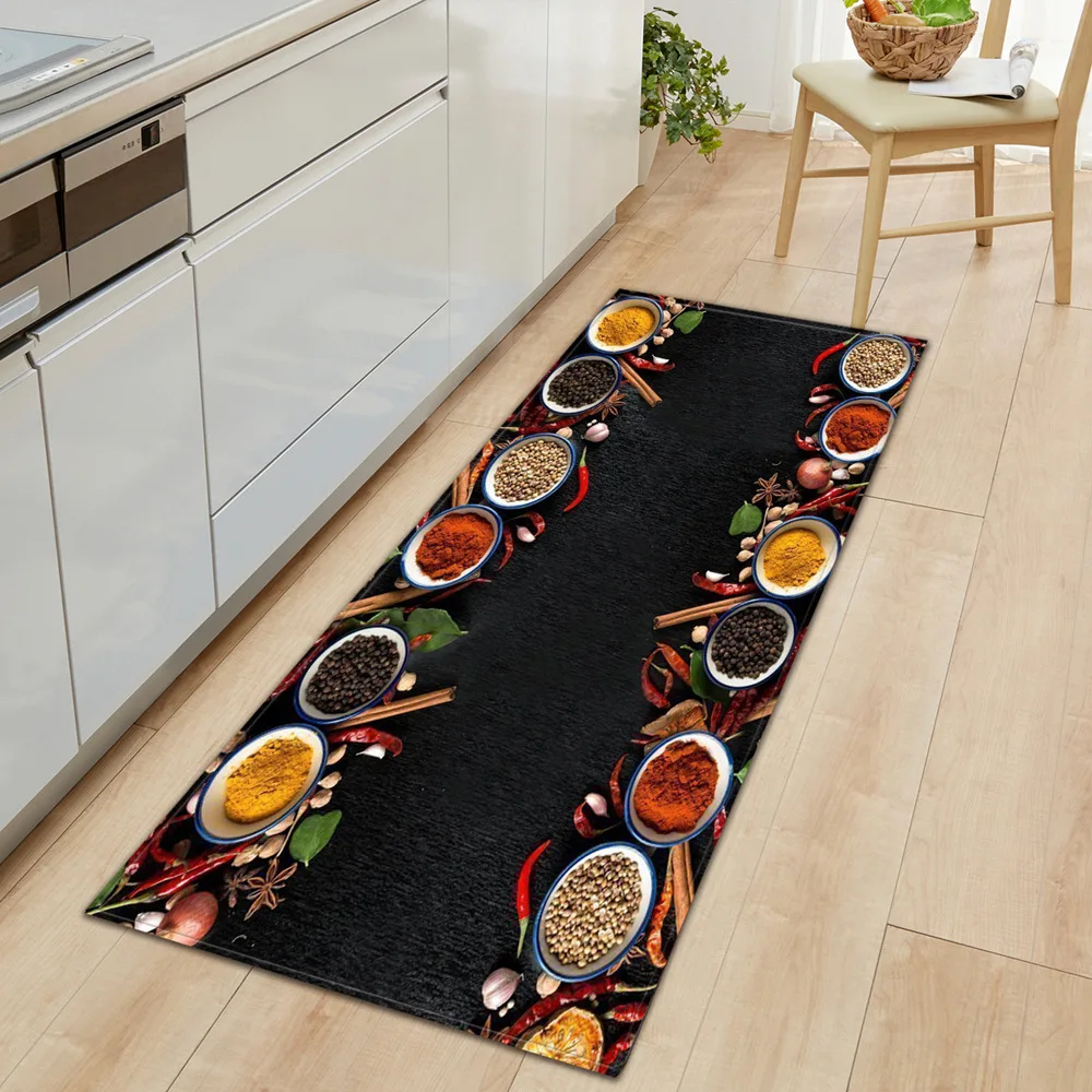 

3d Kitchen Carpet Long Carpets for Bedroom Floor Mat Mats Runner Bath Modern Traditional Washable Light Flower Fabric Nordic Rug