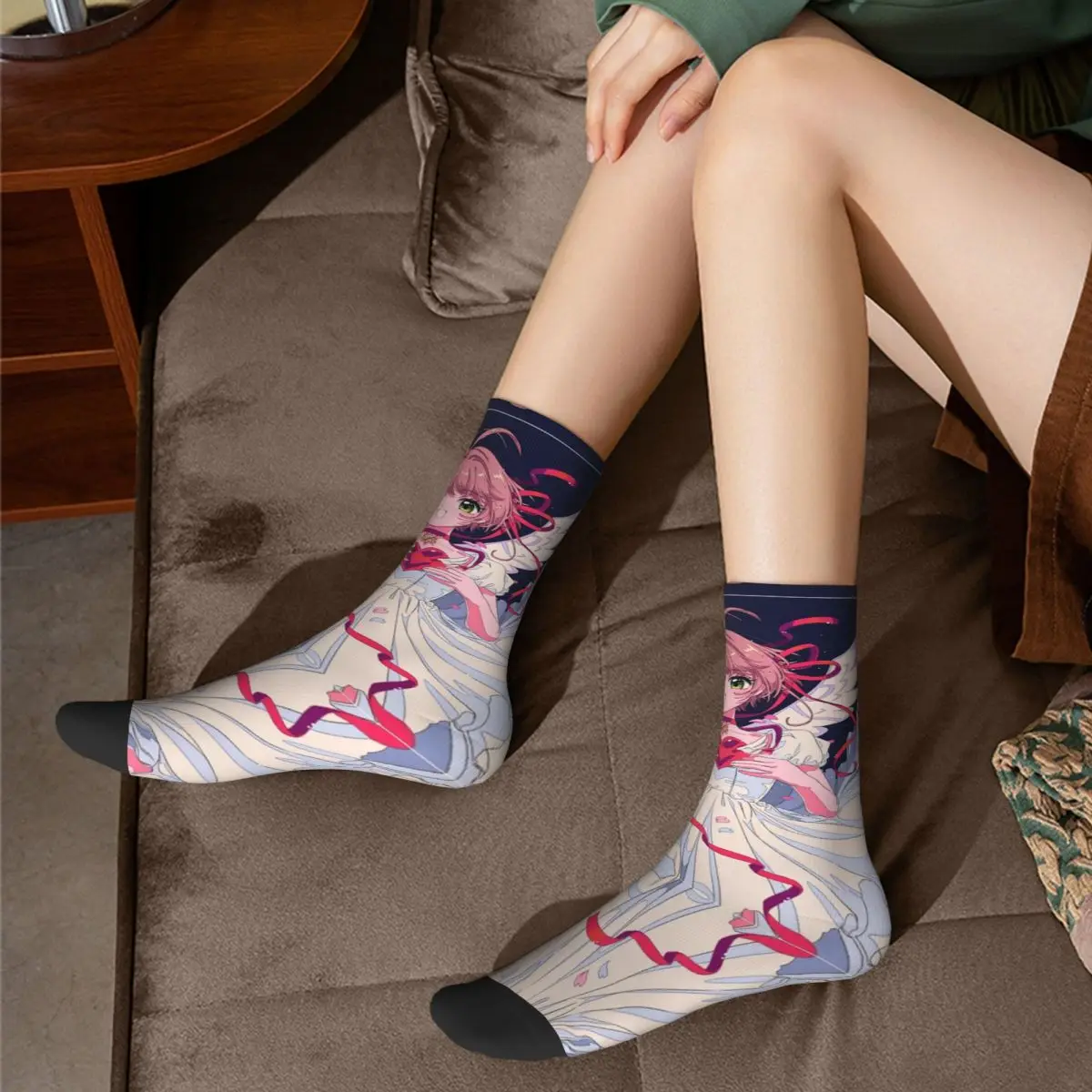 Носки Cardcaptor Sakura с волшебным сердцем Ангела Мужские Женские модные носки из
