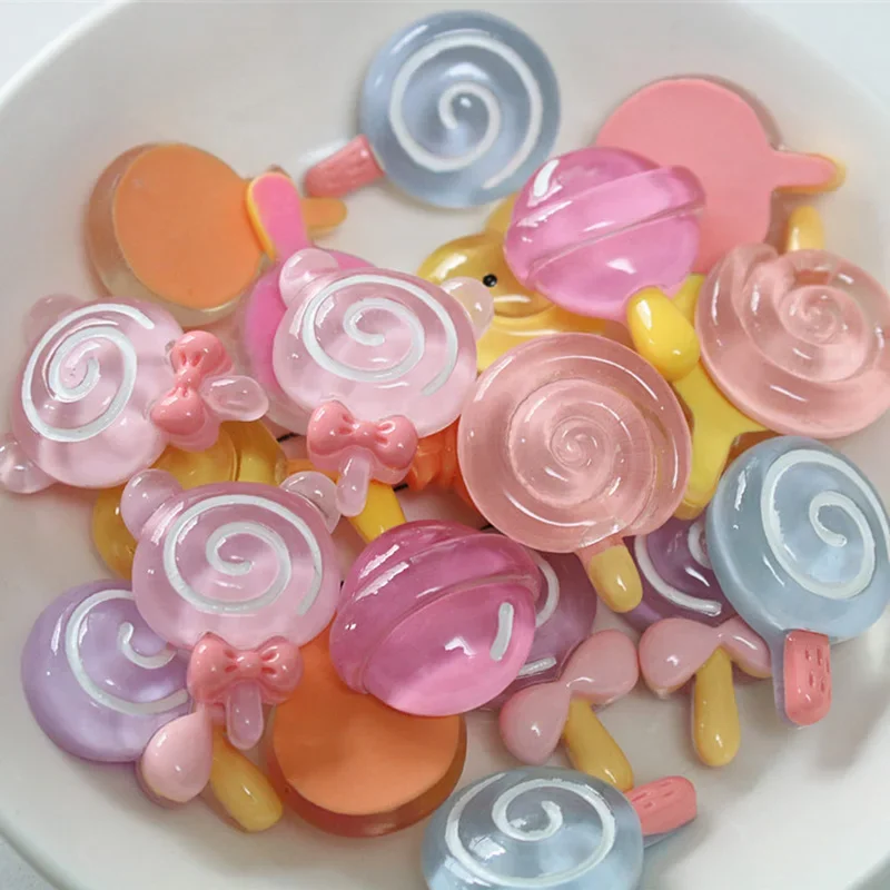 10 шт. прозрачные украшения для волос в виде леденца