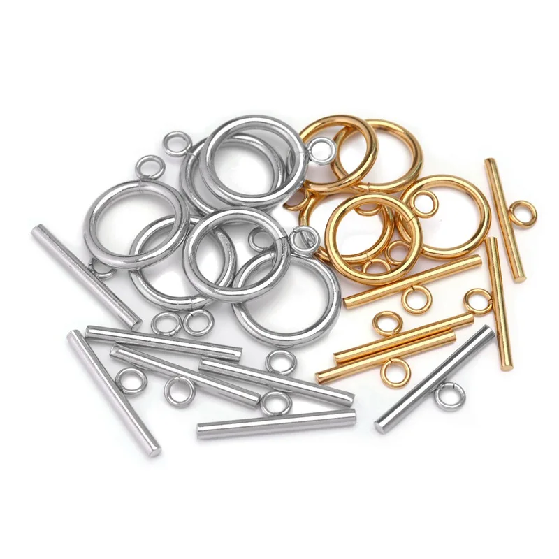 

4kits/Lot Classic OT Clasp For Necklace Bracelet Making Handmade Stainless Steel Connector Toggle Clasp DIY Jewelry Findings