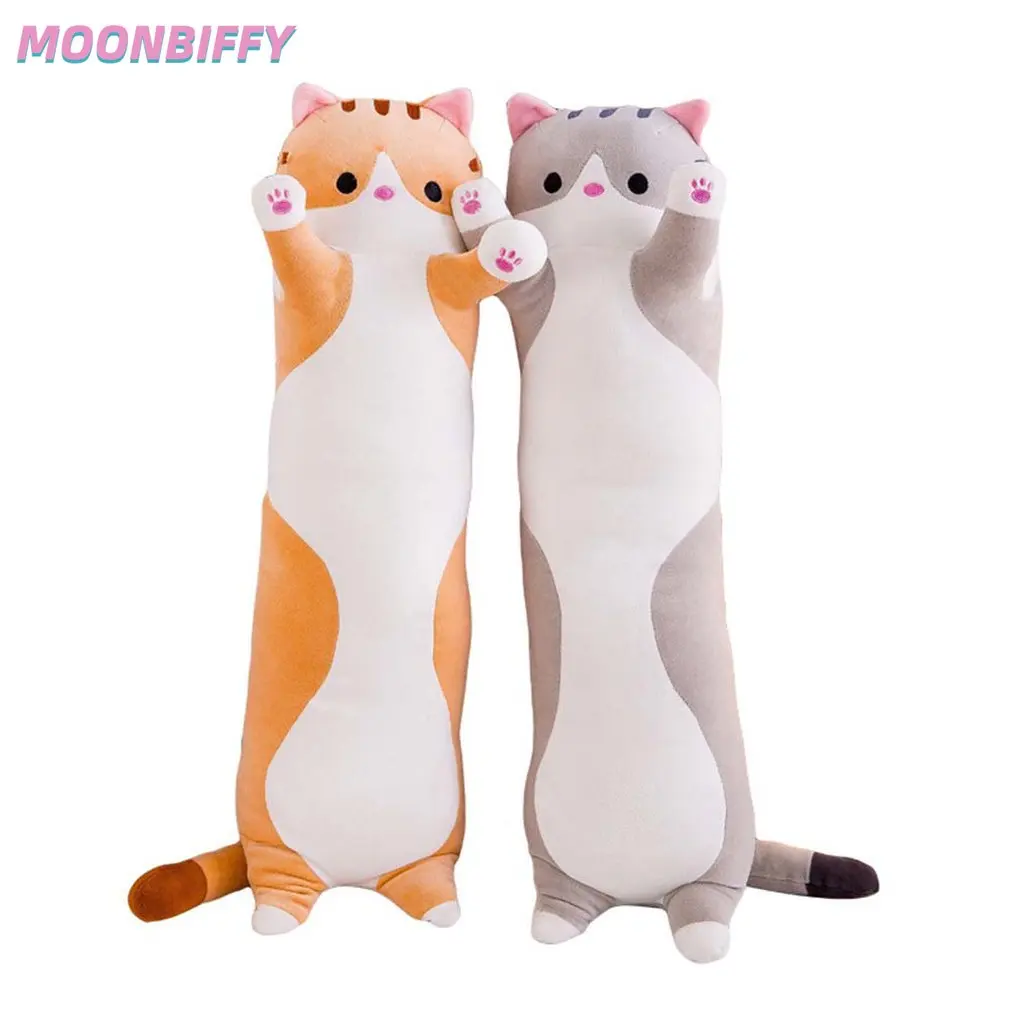 

Подушка Детская плюшевая, длинная, для сна, подарок для детей, милая, для подруги, плюшевая кукла-Кот, мягкая набивная котенок