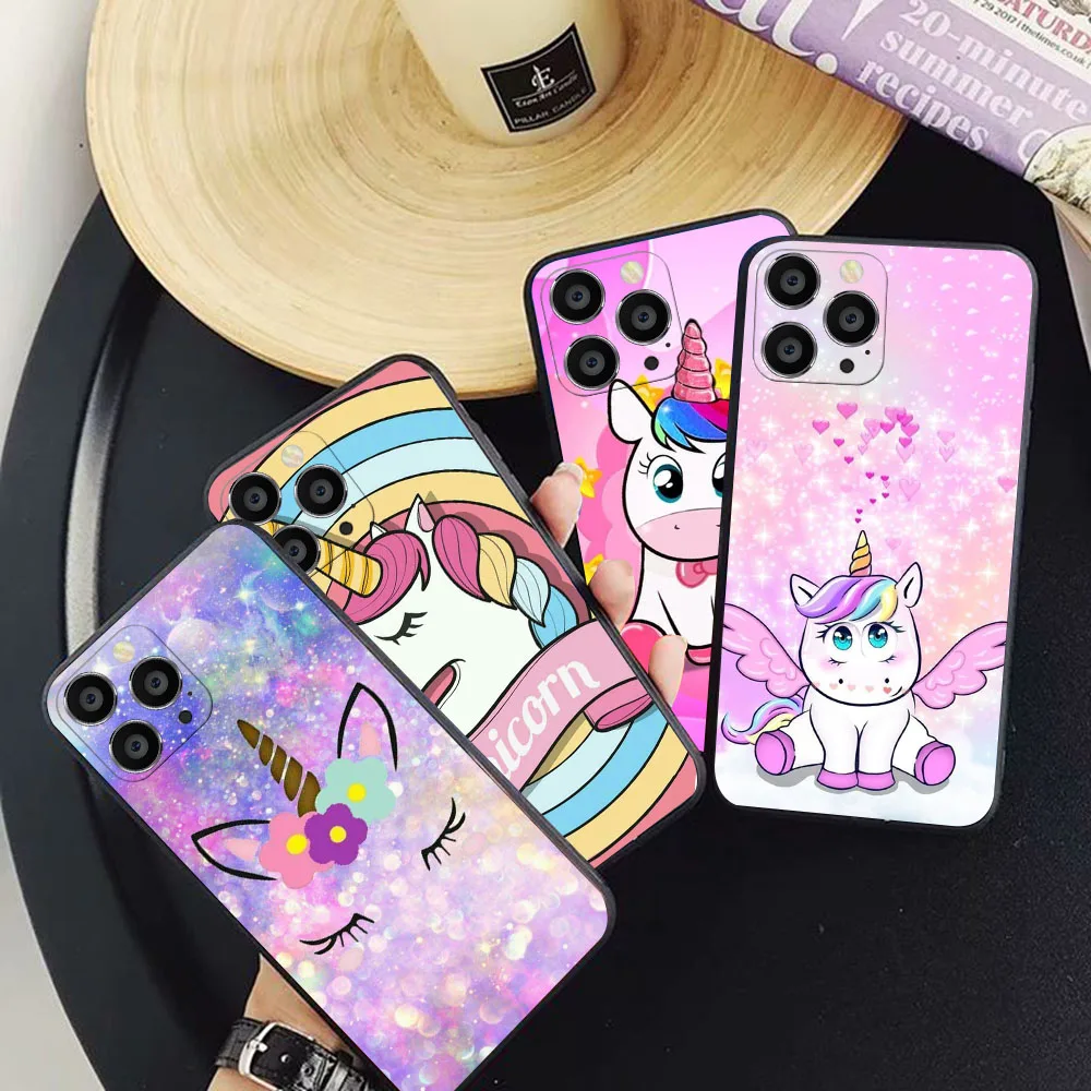 Матовый черный чехол для Xiaomi Redmi Note 9 9S 10 10S 11 11T 11S Pro Max KD-70 Pimk Unicorn