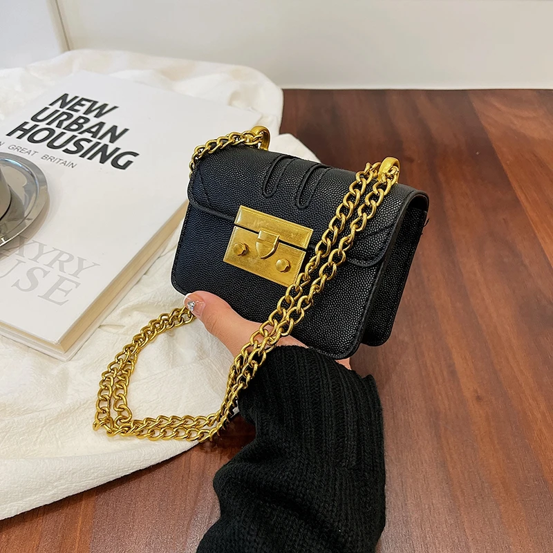 

Mini Women Square Bag Purses and Handbags PU Leather Shoulder Crossbody Bags for Female Luxury Trended Chain Messenger Bag