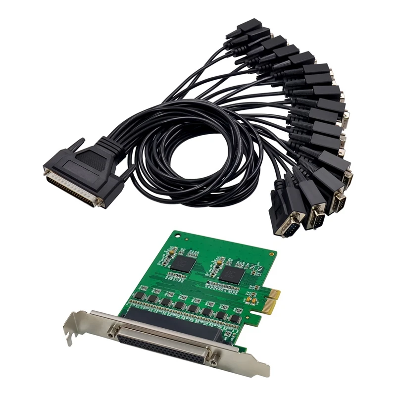 Плата адаптера ST355 Pcie 17V358 16S RS232 для промышленного многопоследовательного