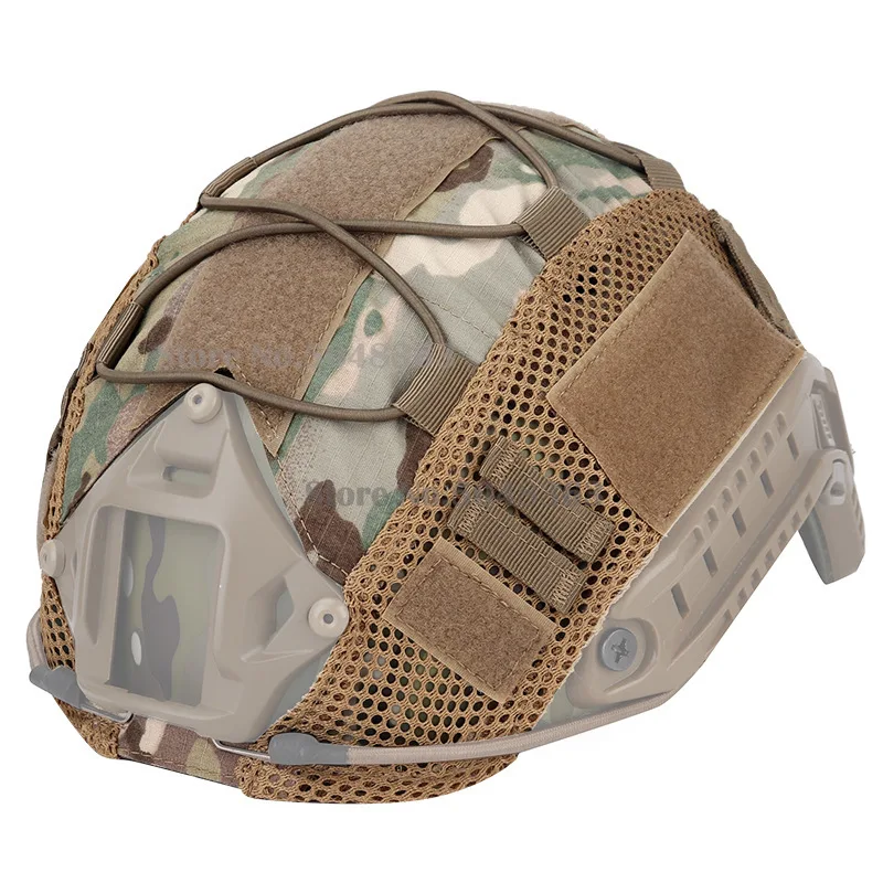 

Tactical Multicam Helmet Cover for FAST Airsoft Helmets Paintball Wargame Gear PJ/BJ/MH Type Ballistic Helmets Cover