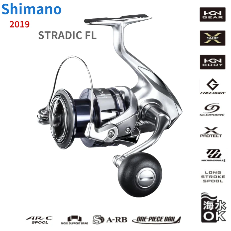2019 спиннинговые Рыболовные катушки Shimano STRADIC FL 1000S C2000S 2500S 2500SHG C3000 C3000HG C3000XG 3000MHG 4000MHG