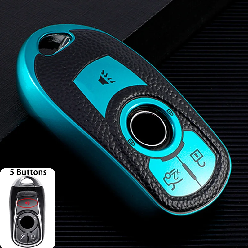 

TPU Leather Car Key Cover Case for Buick Envision Vervno GS 20T 28T Encore NEW LACROSSE Opel Astra K Accessories