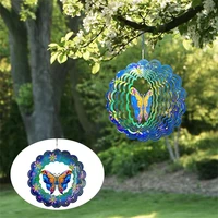 wind spinner convenient stretchy durable flexible flower print wind chime farm beautification wind chime hanging wind spinner