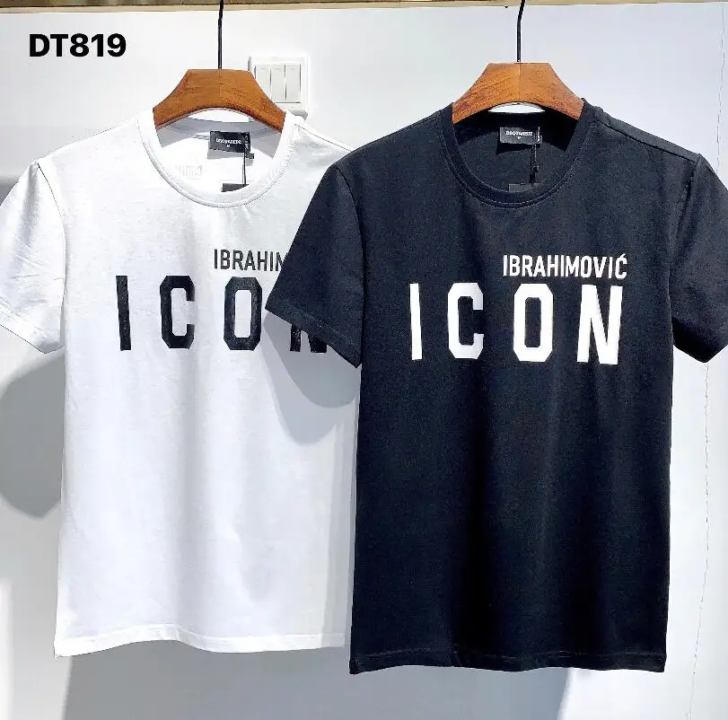 

New Dsquared2 Short-sleeved T-shirt Men's Letter Printing Fashion Trend D2 Summer Youth Shirt 819