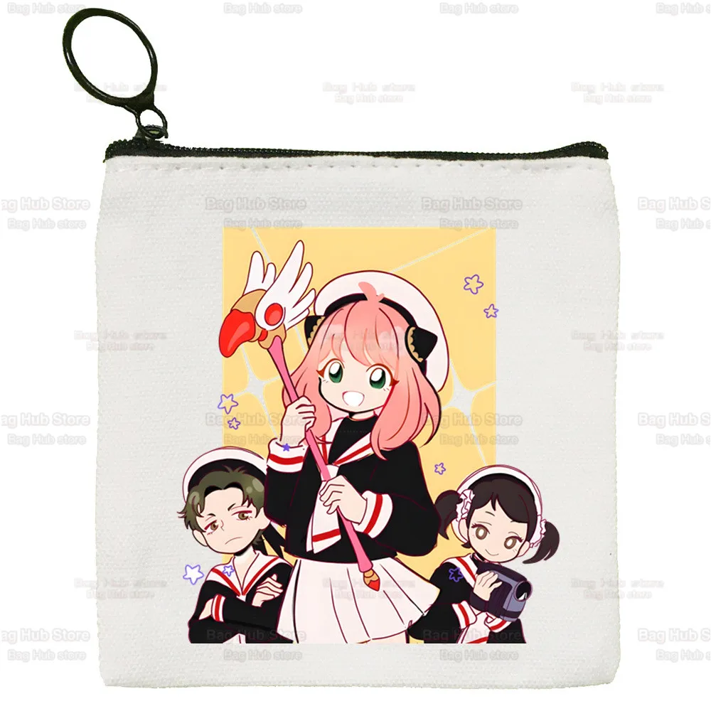 Anya Forger Canvas Coin Purse Custom Logo Yor Forger Storage Pouch Canvas Bag New Coin Bag Spy X FAMILY Key Coin Purse