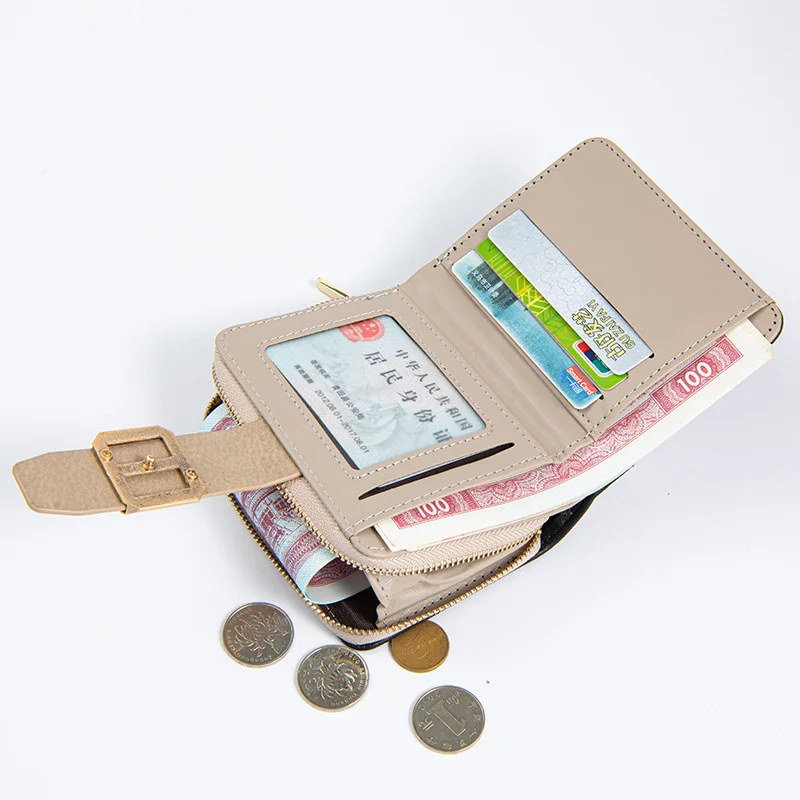Wallet women's short Korean version small fresh zipper with small wallet female student coin change wallet large capacity Wallet