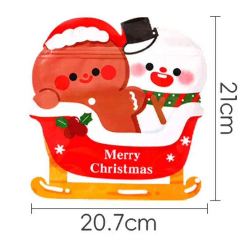 10 штук 2025 Санта - Клаус Снеговик печать печенье закуски кондитерские пакеты