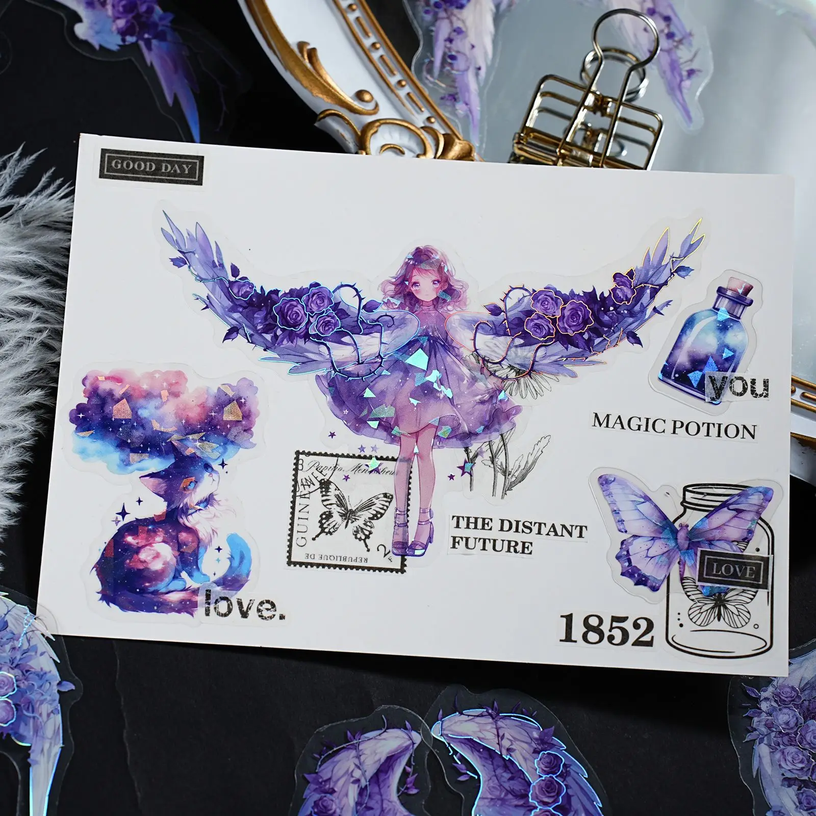 20 компл./1 лот кавайные канцелярские наклейки архангел дыхание дневник