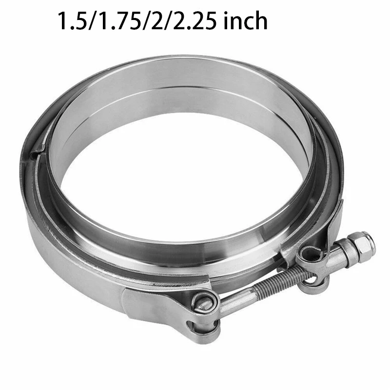 

1.5/1.75/2/2.25 inch Stainless Steel Universal Standard V Band Clamp Male Female Flange Exhaust Pipe Clamp Kit