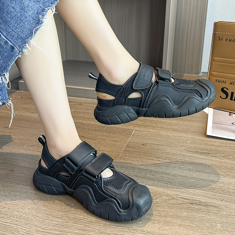 AIYUQI Women's Sneakers 2023 Summer Openwork Mesh Women Mary Jane Shoes Casual Flat Sneakers Women