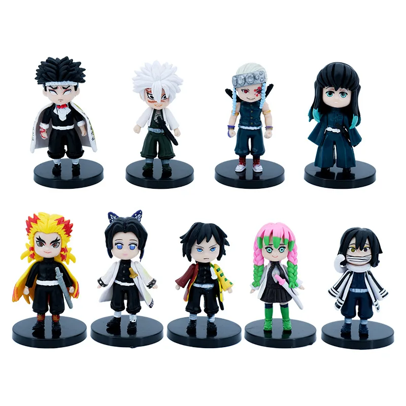 

Anime Demon Slayer Kimetsu no Yaiba figure Kyoujurou Kanroji Mitsuri Obanai Kochou Shinobu Gyoumei Giyuu Action Figure Model Toy