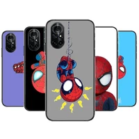 cute spiderman clear phone case for huawei honor 20 10 9 8a 7 5t x pro lite 5g black etui coque hoesjes comic fash design
