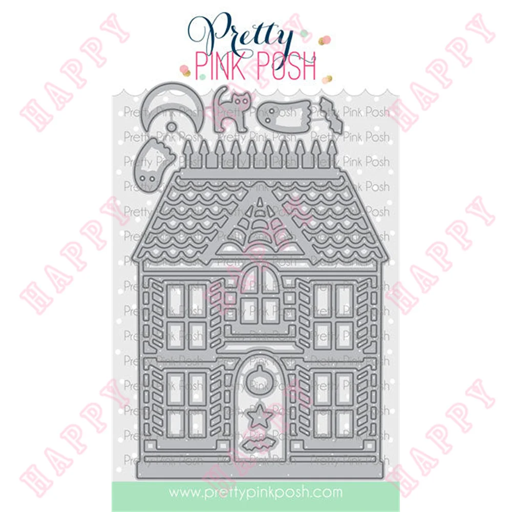 

New Halloween House Metal Cutting Dies For Scrapbook Diary Decoration Paper Craft Embossing Template DIY Greeting Card Handmade