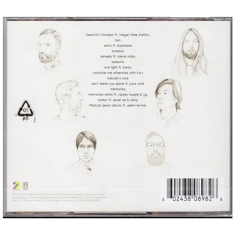 Фото Музыкальный альбом Maroon 5 JORDI CD 2021: Новый электронный альбом для Maroon 5 №2