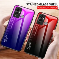 gradient tempered glass fashion luxury shockproof phone back cover for infinix hot 12 hot 12i hot 12 play cell phone case casing